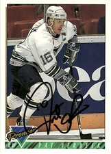 1993-94 Autographed O-Pee-Chee Topps Premier Signed Pat Verbeek Hartford Whalers