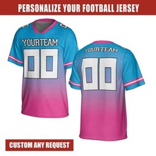 Custom Football Jersey, Personalized Name Number Logo, Game Training Shirt Footb
