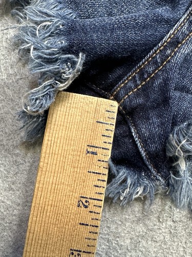 American Eagle Shorts Womens 8 Blue Denim Festival Distressed Normcore Ladies - Picture 9 of 12