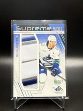 2025-26 Upper Deck SP Game Used Supreme /15 Quinn Hughes #SP-QH