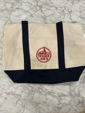 NEW 2026 CALIFORNIA TRADER JOE  S LARGE CANVAS TOTE BAG NAVY BLUE COLLECTORS ITEM