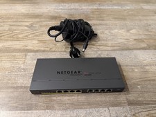 Netgear ProSafe GS108PE Gigabit PoE Switch mit Netzteil und Kaltgerätestecker