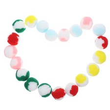 20Pcs Interactive Plush Cat Balls Toy Assorted Colors Indoor Pet Play