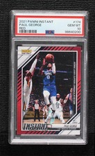 2021-22 Panini Instant Red 50/99 Paul George #174 PSA 10 GEM MT 8e1