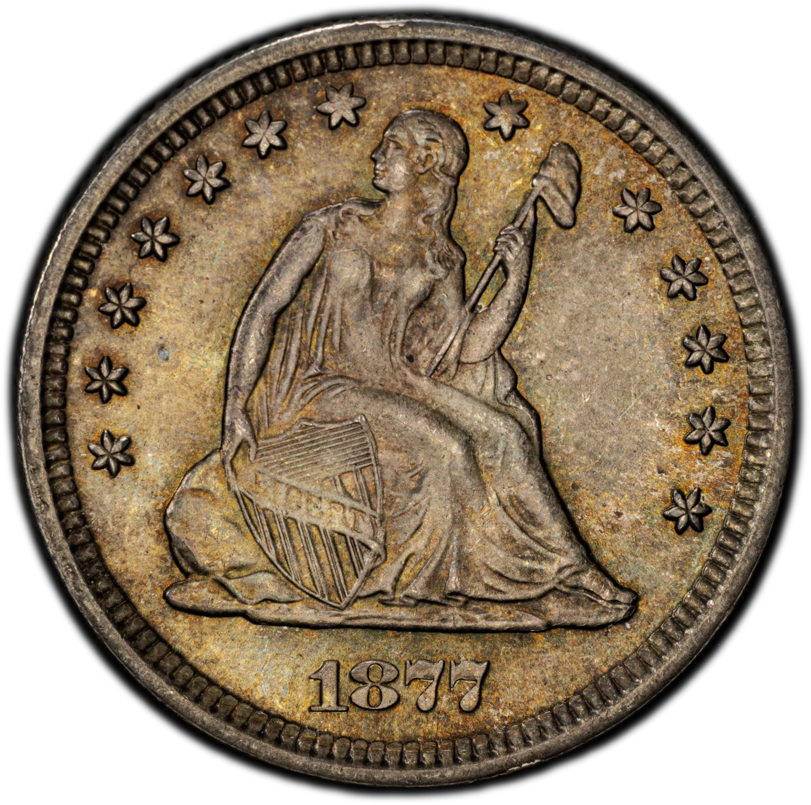 1877-S 25C Liberty Seated Quarter PCGS MS66 (CAC)