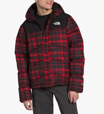 #ad The North Face Men#x27;s Balham Down Jacket Tnf Red Distorted Plaid Print $199.00