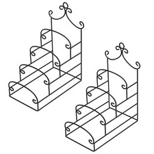 Artliving 4-Tier Metal Scrollwork Dish Rack Plate Rack Display Stand Holder C...