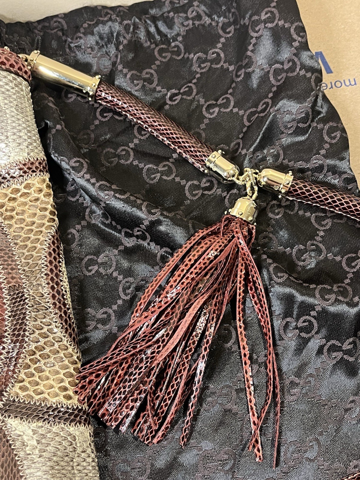 Authentic Gucci Interlocking G Britt  Python Bag … - image 10
