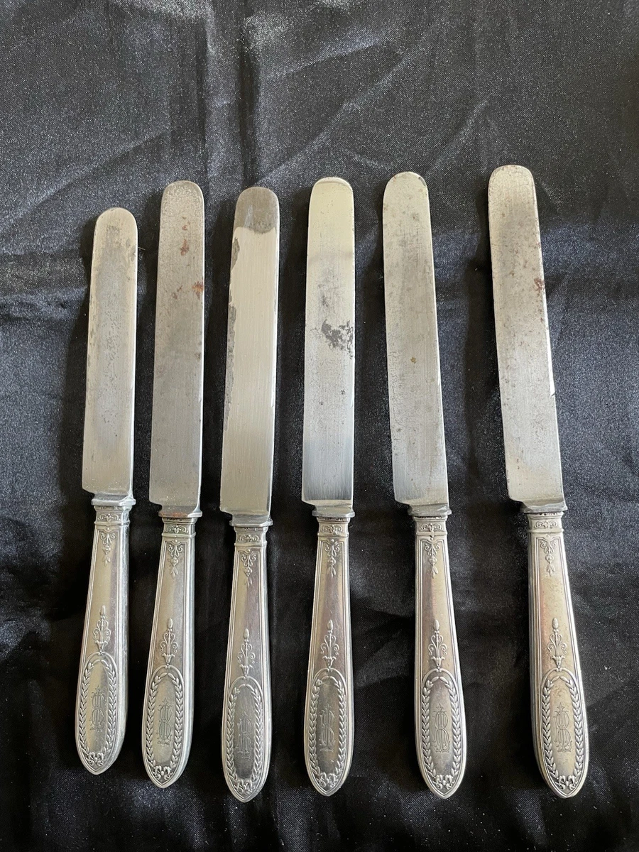 Couteaux anciens en métal argenté | Maison Poète