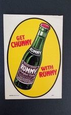 1963 GET CHUMMY WITH RUMMY GRAPEFRUIT DRINK  7OZ SODA DECAL  7