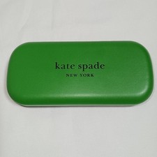 KATE SPADE GREEN LARGE HARD CLAMSHELL EYEGLASSES SUNGLASSES CASE ONLY EUC