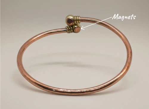 Solid Pure Copper Magnetic Anklet Pure Copper Arthritis Therapy 8mm Pain Therapy