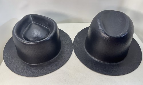 2 Vtg HAT SHAPER’s Co Hard Plastic Hat Form Molds Small & Medium Explorer Fedora - Picture 3 of 6