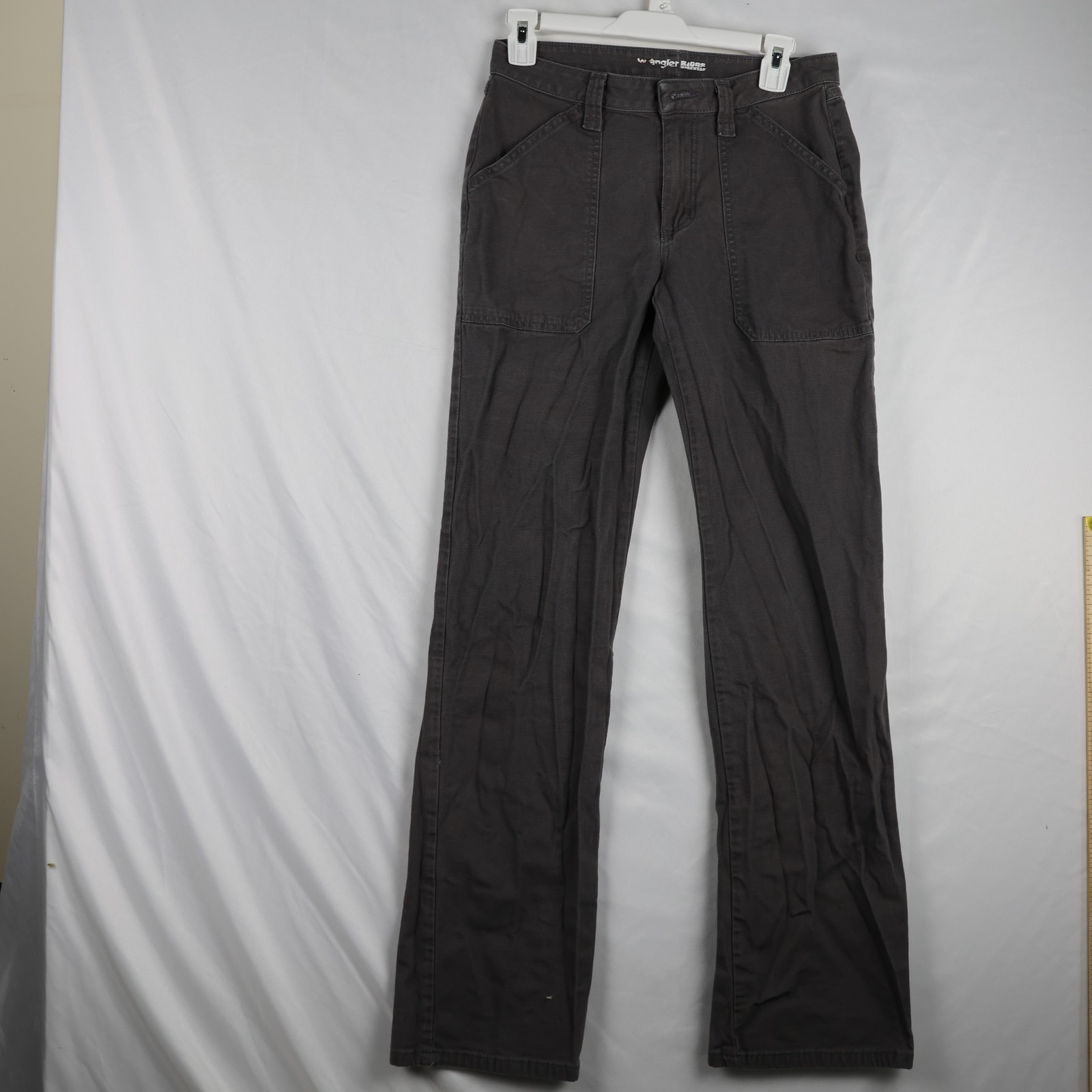 Wrangler Riggs Workwear Pants Mens 6x34 Gray Utility Strong Canvas Work Durable