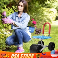Rolling Garden Scooter Garden Cart Seat With Wheels 360 Swivel Seat Garden Stool