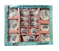 Vintage Toy China Tea Set 17 piece Service for 4 Children Made In Japan in Box