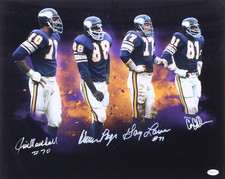 purple people eaters 16&rdquo;x20&rdquo; picture signed by all 4 of the purple people eaters