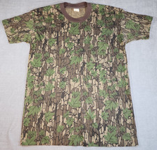 VTG Duck Bay Trebark Camo T Shirt Men's L Pocket Single Stitch USA Made