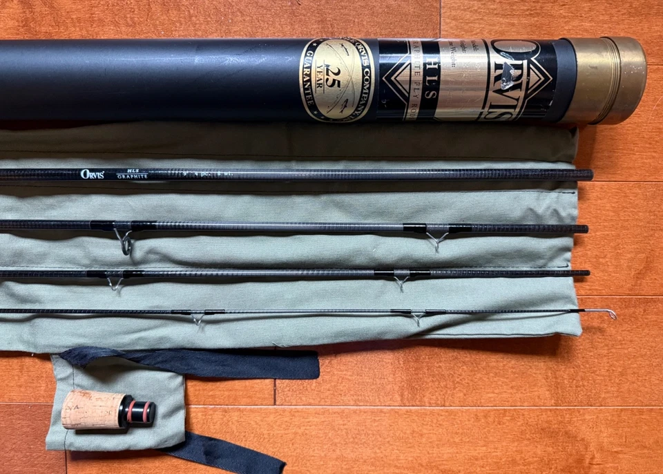 EXCELENTE VARILLA DE GRAFITO ORVIS HLS, 9 PIES, 8 WT, 4 PIEZAS (SALMÓN) Foto 3 de 4