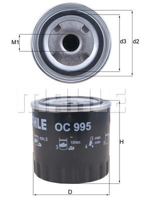 MAHLE Ölfilter INFINITI passend für Nissan RENAULT SUZUKI