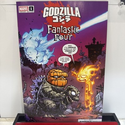 GODZILLA vs FANTASTIC FOUR #1 Skottie Young VARIANT NM 2025