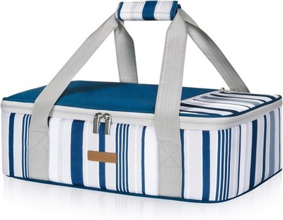 LUNCIA Insulated Casserole Carrier, Hot/Cold Food, 9''x13'' Pan, Potluck Picnic, B