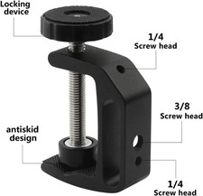 4-Pack Heavy Duty C-Clamp Desktop Mount 1/4  3/8 Thread Photo Studio