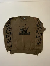 Vintage All American Gun Club Punk Grunge Bullet Holes Crewneck Sweatshirt