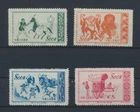 Philately Overseas China Asia 215-218 Art Wall Painting 1953 Luxury MNH