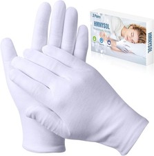 3 Pairs Cotton Gloves for Dry Hands Sleeping, Gloves for Men and Women,