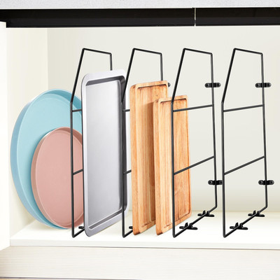 Blulu 4 Pcs Baking Sheet Organizer Tray Dividers for Cabinets Kitchen Cabinet...