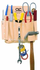 CLC Custom Leathercraft 521 Electrician's Tool Pouch, Heavy Duty, 8-Pocket, Tan