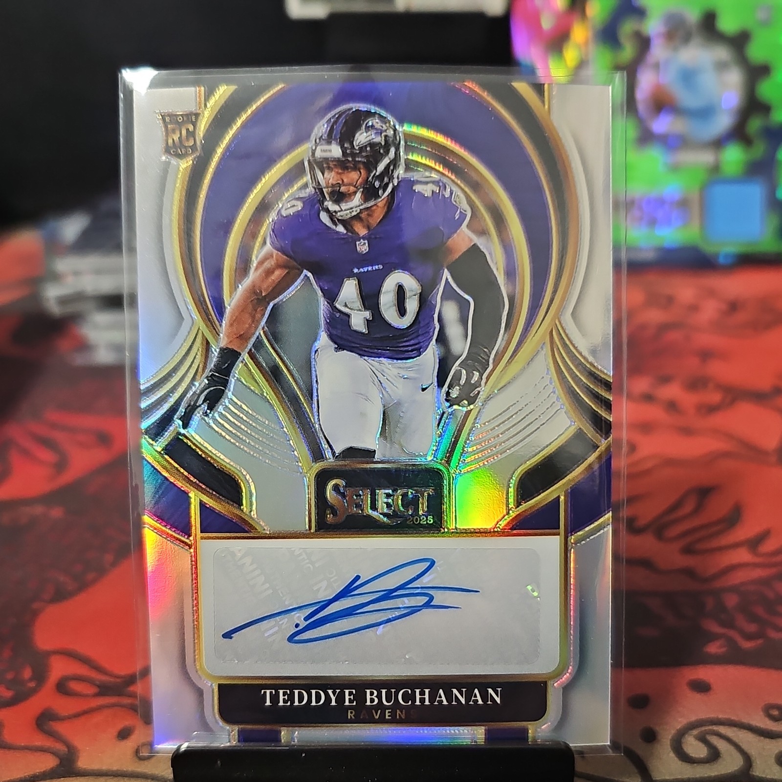 2025 Panini Select Prizm Autograph Teddye Buchanan Ravens #SIP-TBN