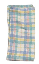 Vintage Cotton Pastel Plaid Baby Blanket 36x53