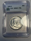 New Listing1950-D Franklin Half Dollar MS65+ FBL ICG Blast White Tougher Date