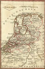 Holland Original Kupferstich Landkarte um 1840