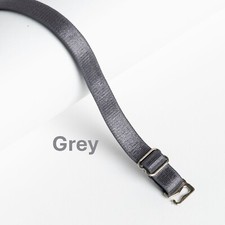 GREY REPLACEMENT BRA STRAPS - ADJUSTABLE - SIL - 1CM WIDE - 2 PAIRS
