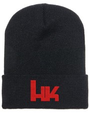 Heckler and Koch HK Logo Embroidered Beanie Winter Hat with or Without Cuff