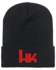 Heckler and Koch HK Logo Embroidered Beanie Winter Hat with or Without Cuff