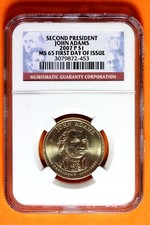 2007 P NGC MS65 John Adams Presidential Dollar #B42537