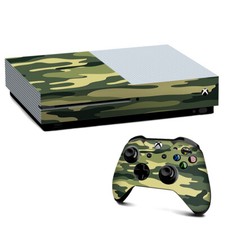 Xbox One S Console Skins Decal Wrap ONLY Green Camo original Camouflage