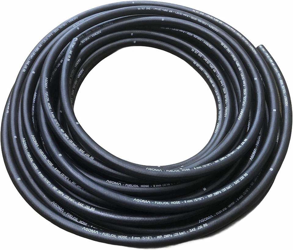 RD DIESELS SAE R6 Diesel Fuel Line Hose Unleaded Rubber Petrol Pipe Nitrile NBR Tubing 1MTR