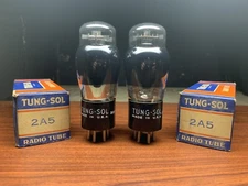 NOS Electron Tubes Tung Sol 2A5 TV-7 Tested Super Strong w Original Boxes
