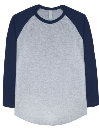 T-shirt maglietta uomo baseball raglan manica 3/4 maglietta casual squadra sport famiglia - Foto 23 di 30