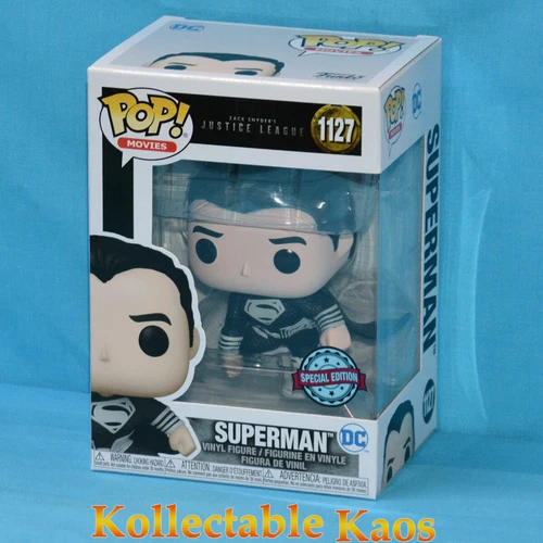 Justice League: Snyder Cut - Superman (Black Suit) Landing Pop! Vinyl (RS) #1127