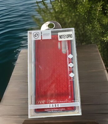 CASE BRAND Red Premium Phone Case for Note 10 Pro Drop Resistant BRAND NEW