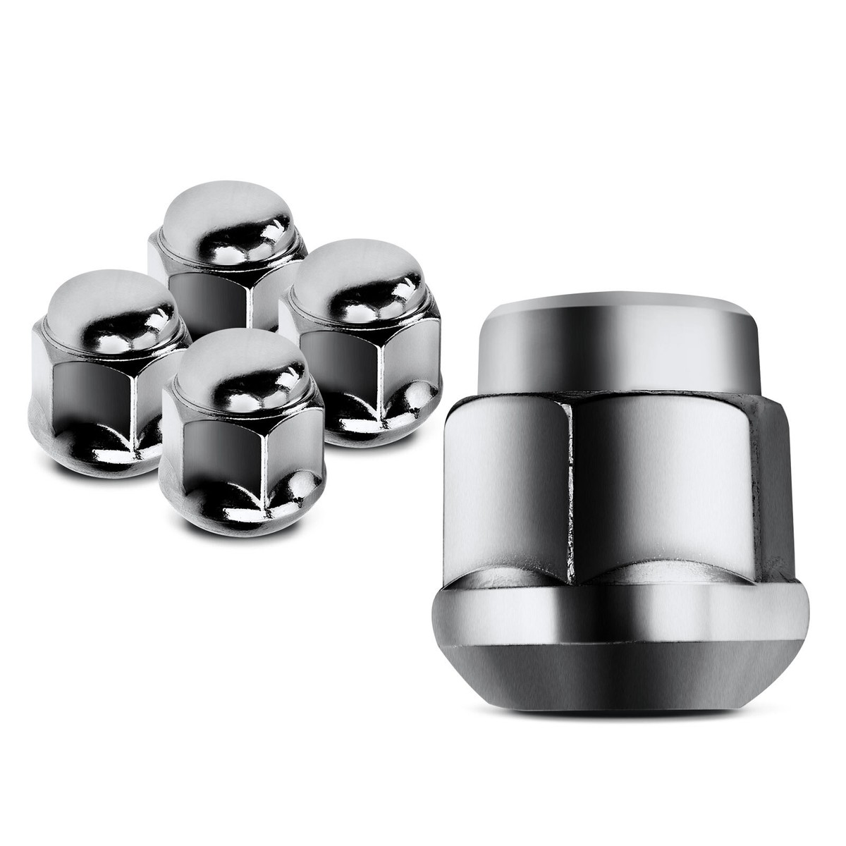 5x M12-1.50 Front / Rear Acorn Wheel Lug Nut for Honda Civic CR-V