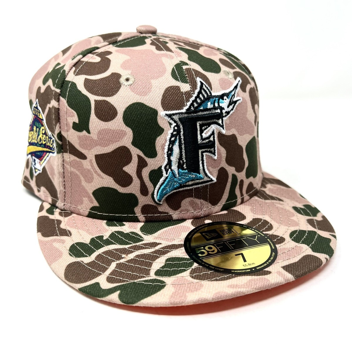 New Era 59Fifty Florida Marlins Duck Camo 1997 World Series Hat Men's  Size