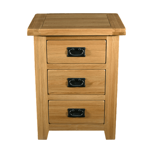 NEW Rustic Solid Timber Oak Bedside table - Picture 3 of 4
