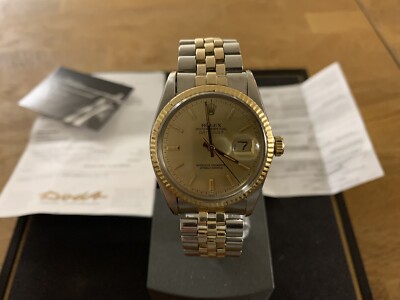 Rolex Datejust 16013 1985 mit Box und Echtheitszertifikat